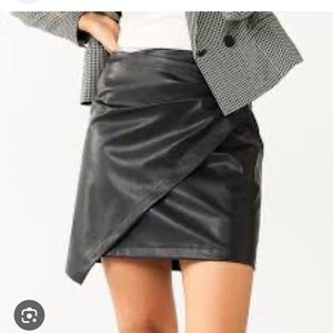 Nine West leather wrap skirt.